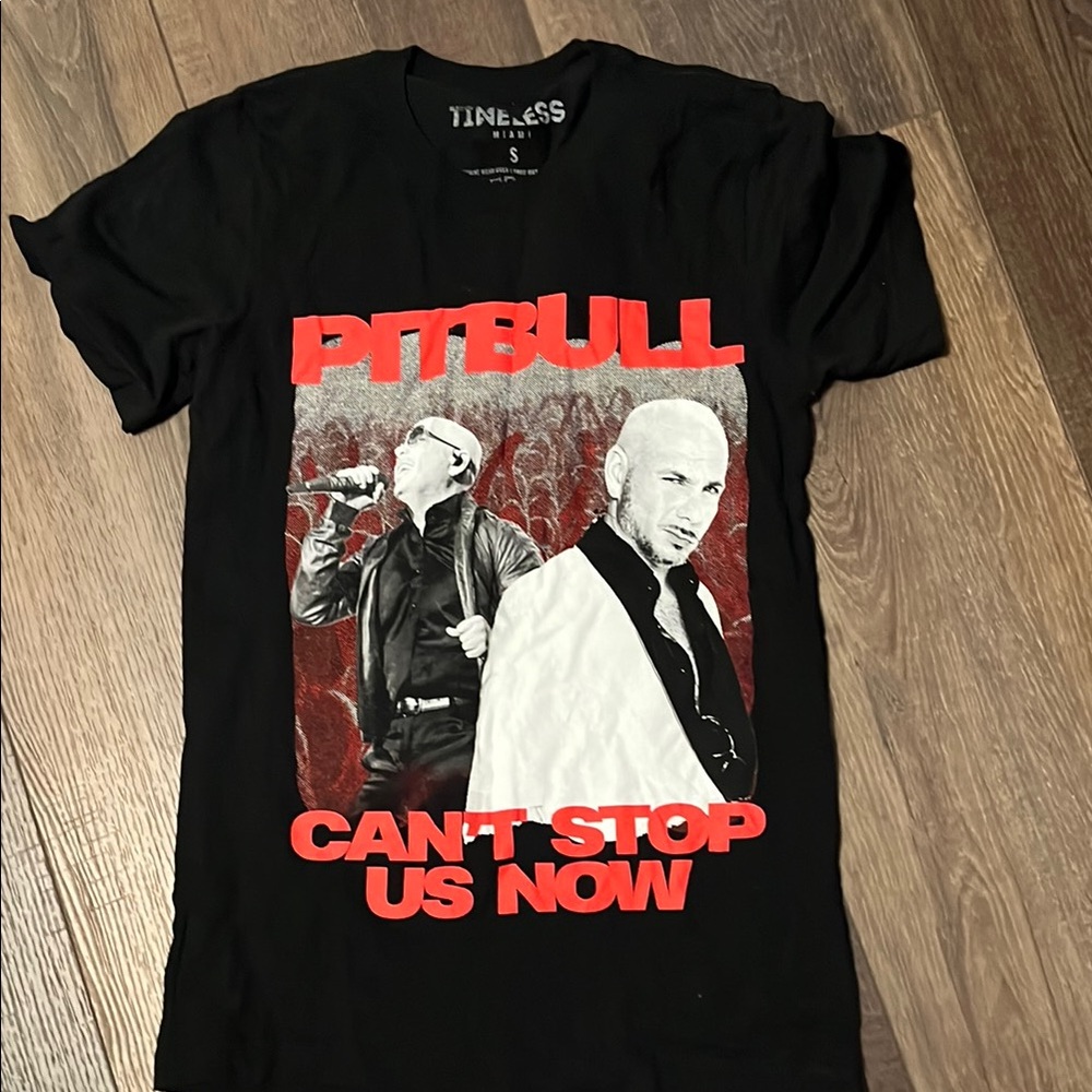 Pitbull Can't Stop Us Now Black Graphic Tee -